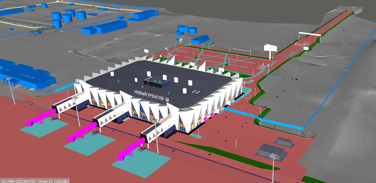BIM-модель аэропорта в Autodesk Navisworks