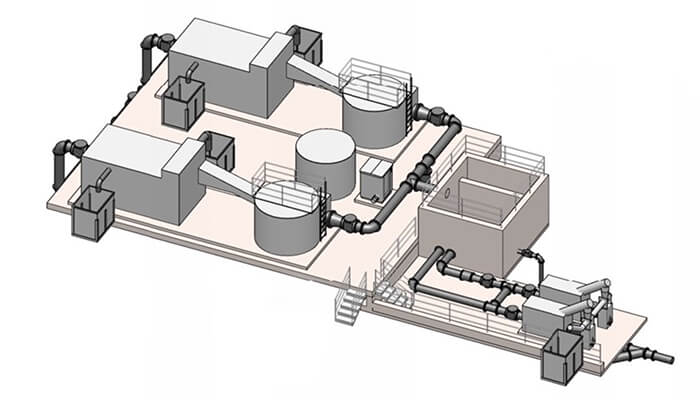 3D-модель нового сооружения в Морро-Бэй. Изображение предоставлено компанией Black & Veatch